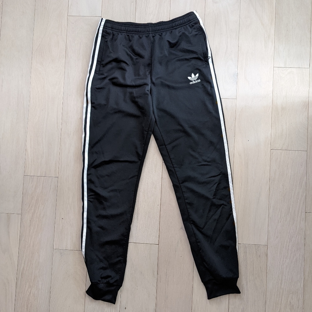 Adidas pants children's, size: XL, color: black/white.